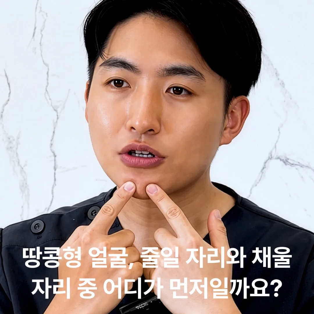 땅콩형 얼굴, 줄일 자리와 채울 자리 중 어디가 먼저일까요?